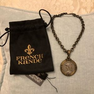 French Kande short medallion necklace- mint condition